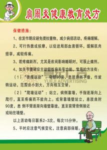 肩周炎健康教育 肩周炎健康教育处方