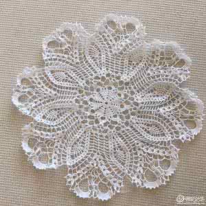 蕾丝钩针编织视频教程 【钩针】蕾丝桌巾