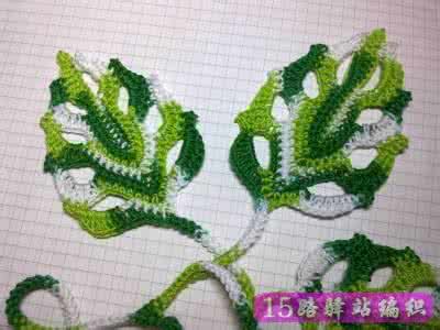 仿爱尔兰花样钩针大衣 【钩针花样】漂亮的爱尔兰花叶