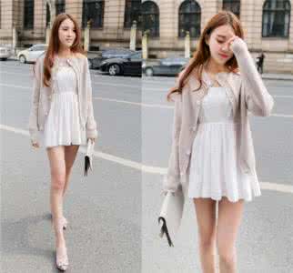 开衫搭配连衣裙 春季流行开衫搭配连衣裙