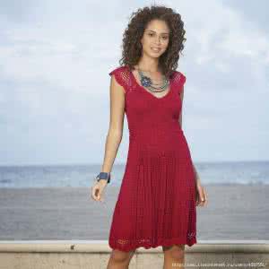 红衣牛仔裙美女倒垃圾 俄网美衣美裙（787）