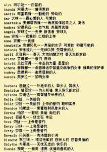 英文名字女生简单好听 简单好听的宝宝英文名字大全