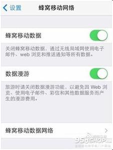 iphone如何禁止app使用移动网络