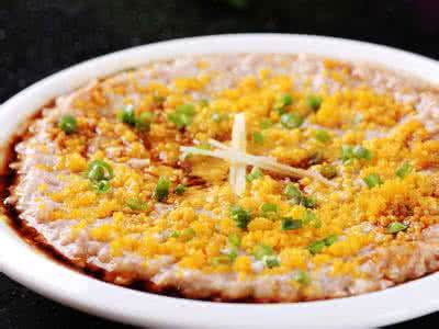 咸鸭蛋蒸肉饼 咸蛋黄蒸肉饼