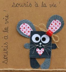 牛仔布拼贴画 废物利用----剩余牛仔布头贴画