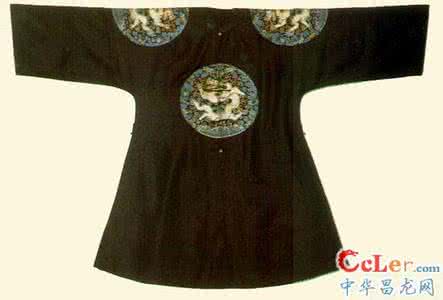 清代四团龙服 清代团龙补服