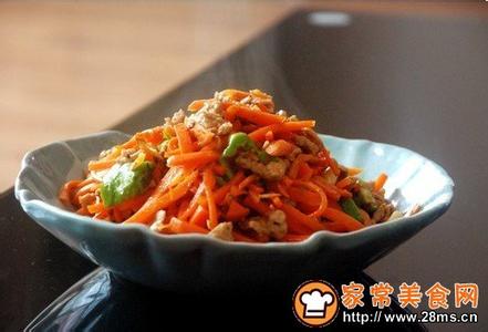 胡萝卜炒肉家常做法 胡萝卜炒肉的做法 简单家常胡萝卜炒肉