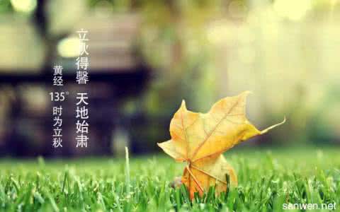 问候祝福短信 立秋手机问候祝福短信