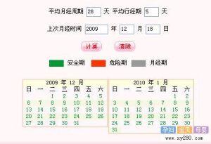 月经排卵期计算器 排卵期计算