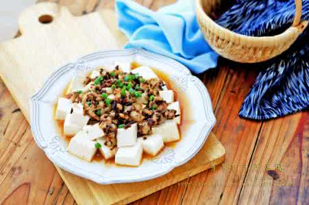 豆腐蒸肉末 懒人肉末蒸豆腐