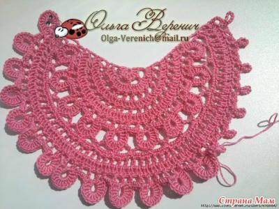 圆形单元花的钩针图解 钩织窄带背心----圆形单元花有图解