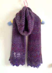 棒针围巾的编织方法 棒针围巾 【静听竹韵】一见倾情水波纹围脖