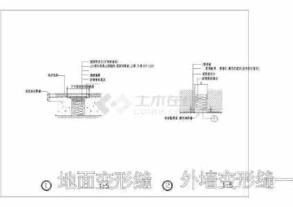 建筑伸缩缝做法图集 建筑沉降缝、伸缩缝等施工做法及详图