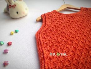 指尖飞扬的编织博客 指尖飞扬 套头衫  *指尖飞扬*甜心---橙色休闲背心