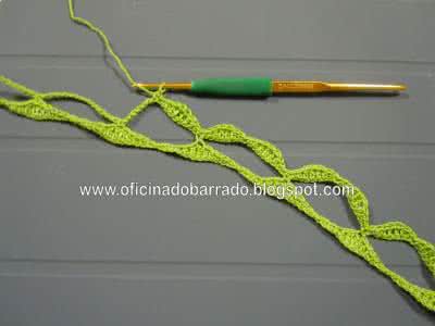 钩针装饰领子花边图解 钩针花边教程----边缘装饰