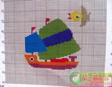 儿童配色毛衣图案大全 儿童毛衣配色图案3——船