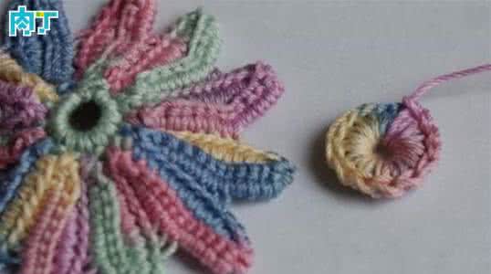钩针编织包包视频教程 钩针教程----几种钩花的编织过程