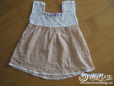 钩布结合连衣裙图解 钩布结合服装精品