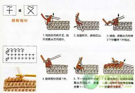 钩针短针 【钩针】短针钩织的手提简约包包 有图解
