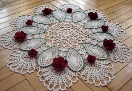 餐巾纸盒钩针图解 钩针编织----可随意大小的“小餐巾”