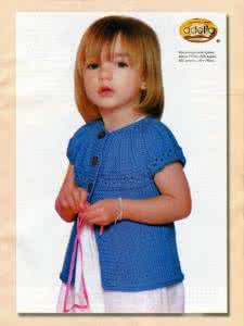 女毛背心棒针编织款式 棒针编织----园肩女童开背心