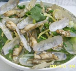 蛏子丝瓜汤 蛏子蒸丝瓜