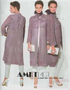 拼花毯子钩针毛线编织 美不胜收的一款钩针拼花风衣（图解）