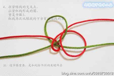 红绳手链编法图解 (3)红绳手链常用编法(八)之金刚结