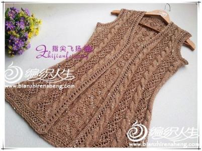 女毛背心棒针编织款式 棒针编织----长款背心