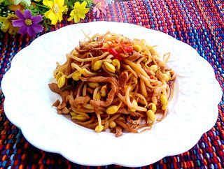 黄豆芽炒肉丝 黄豆芽炒肉丝的做法两种