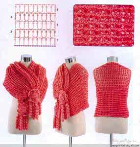 国外编织披肩花样书 披肩荟萃整书(中）