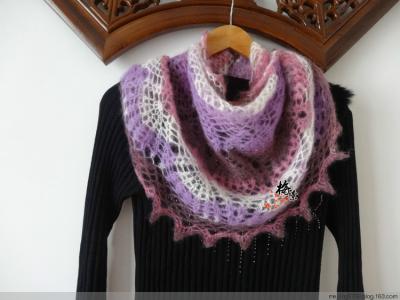 菠萝花披肩的钩法视频 温暖的段染马毛菠萝花披肩,女士秋冬编织,快乐编织论坛