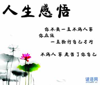 爱情人生感悟经典名言 经典人生感悟：别放纵爱，别吝啬爱。