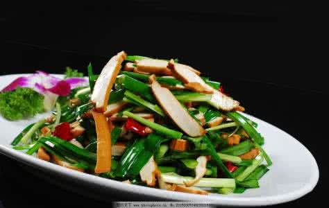 韭菜炒香干 菜谱大全  韭菜炒香干