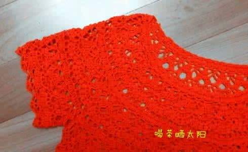 郁郁葱葱 喝茶晒太阳手工----钩针短袖“郁郁葱葱”