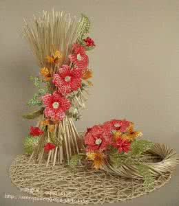 幼儿手工麦杆制作图片 创意手工----麦杆编织之最美花卉