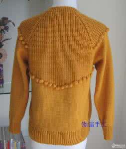 铜钱花插肩毛衣织法 中老年女士大翻领插肩袖毛衣外套的织法|棒针编织图解