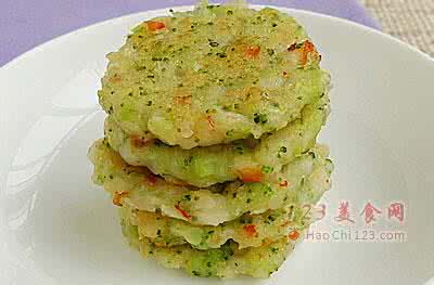 早餐虾仁蔬菜饼 蔬菜虾肉小圆饼