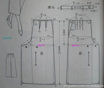 裙裤裁剪图 一条裙裤(附裁剪图）