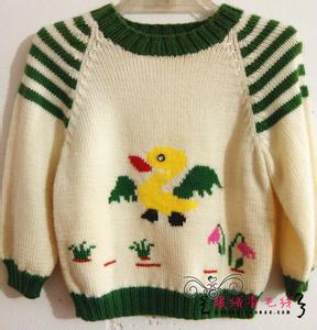 手工编织羊绒毛衣款式 暖绒香-多款手工儿童毛衣-图解已上