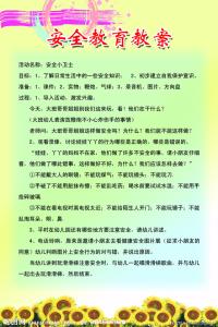 中班安全教案20篇 安全教育教案