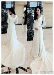 v领 t恤 男 长袖 前开叉长袖v领婚纱 高开叉婚纱定义不一样的浪漫