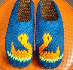 毛线拖鞋简单图案大全 毛线拖鞋图案
