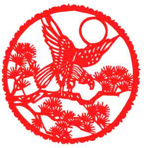 窗花剪纸图案大全 剪纸窗花图案大全之鹰击长空剪法提示