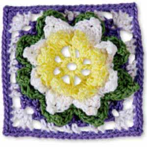 简单花样钩针图解图案 【花样】花卉图案2 ----钩针