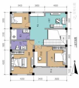 自建房平面布局图 新农村自建房10X12米 完美平面布局 风水师都无可挑剔