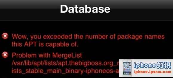 wow数据流错误 修复Cydia错误wow, you exceeded ……