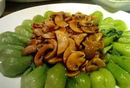 蘑菇炒青菜 蘑菇青菜心