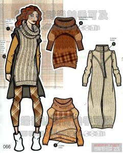 秋冬女装针织衫 1314秋冬女装针毛织款式手稿