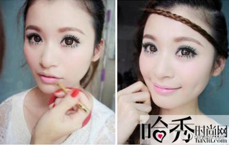 日系小清新妆容的画法 清新森女出游妆容画法 清新又甜腻